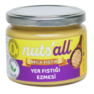 Nuts'all Parça Fıstıklı (Crunchy) Fıstık Ezmesi - 280 g