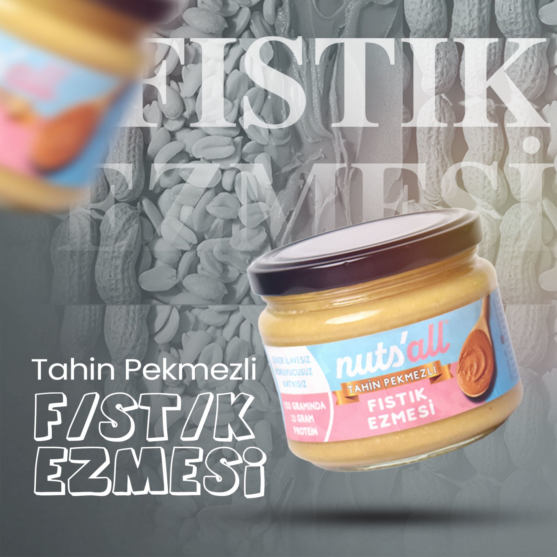 Nuts’all Tahin Pekmezli Yer Fıstığı Ezmesi - 280gr
