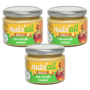 Nuts'all Ballı Fıstık Ezmesi - 280 g X 3 Adet